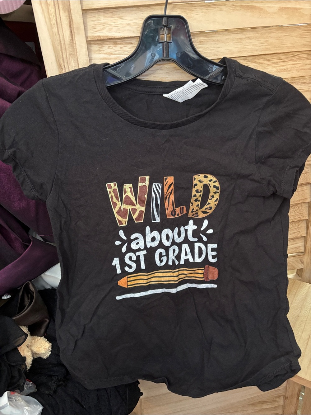 District Black 'Wild About 1st Grade' Graphic Tee Small
